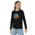 Youth long sleeve tee, Black, left front view