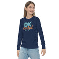Youth long sleeve tee, Navy, left-front view