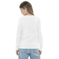 Youth long sleeve tee, White, back view