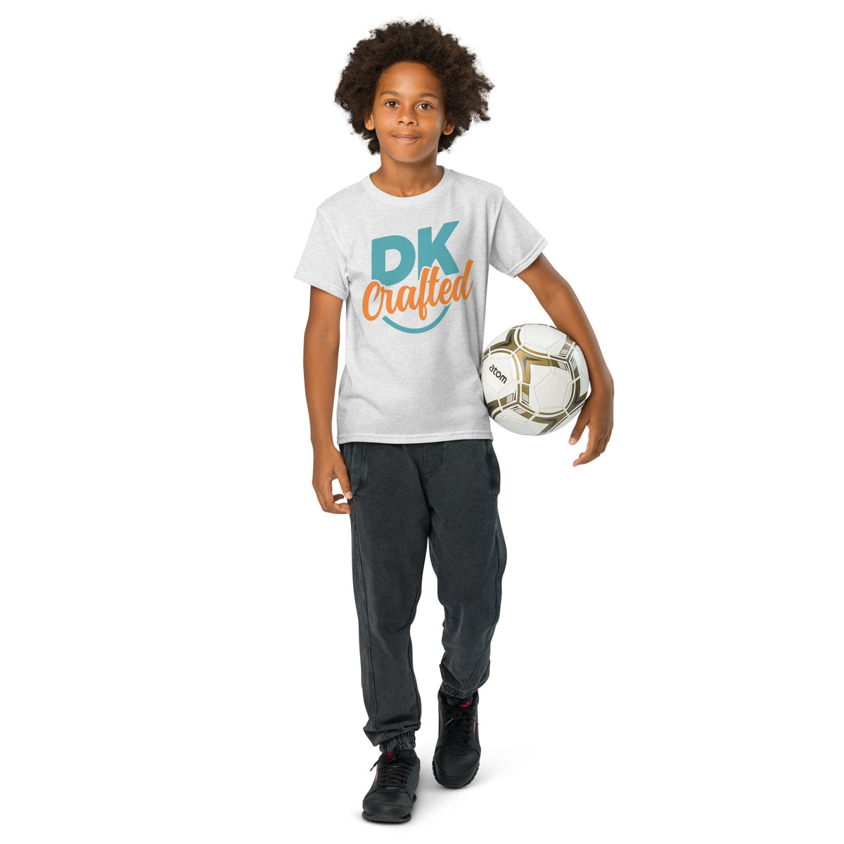 Youth t-shirt, Ash, front view