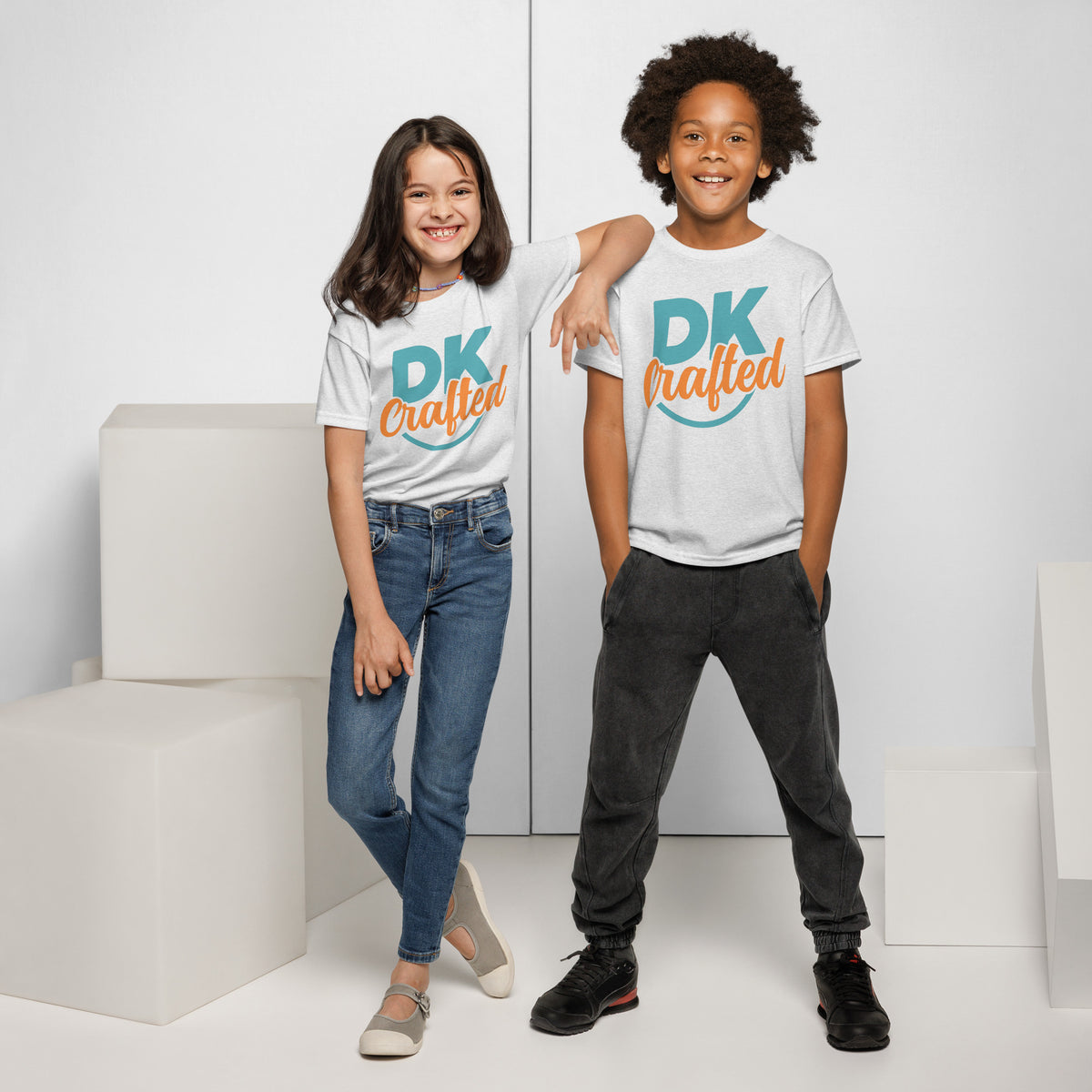 Youth t-shirt, Ash, front view