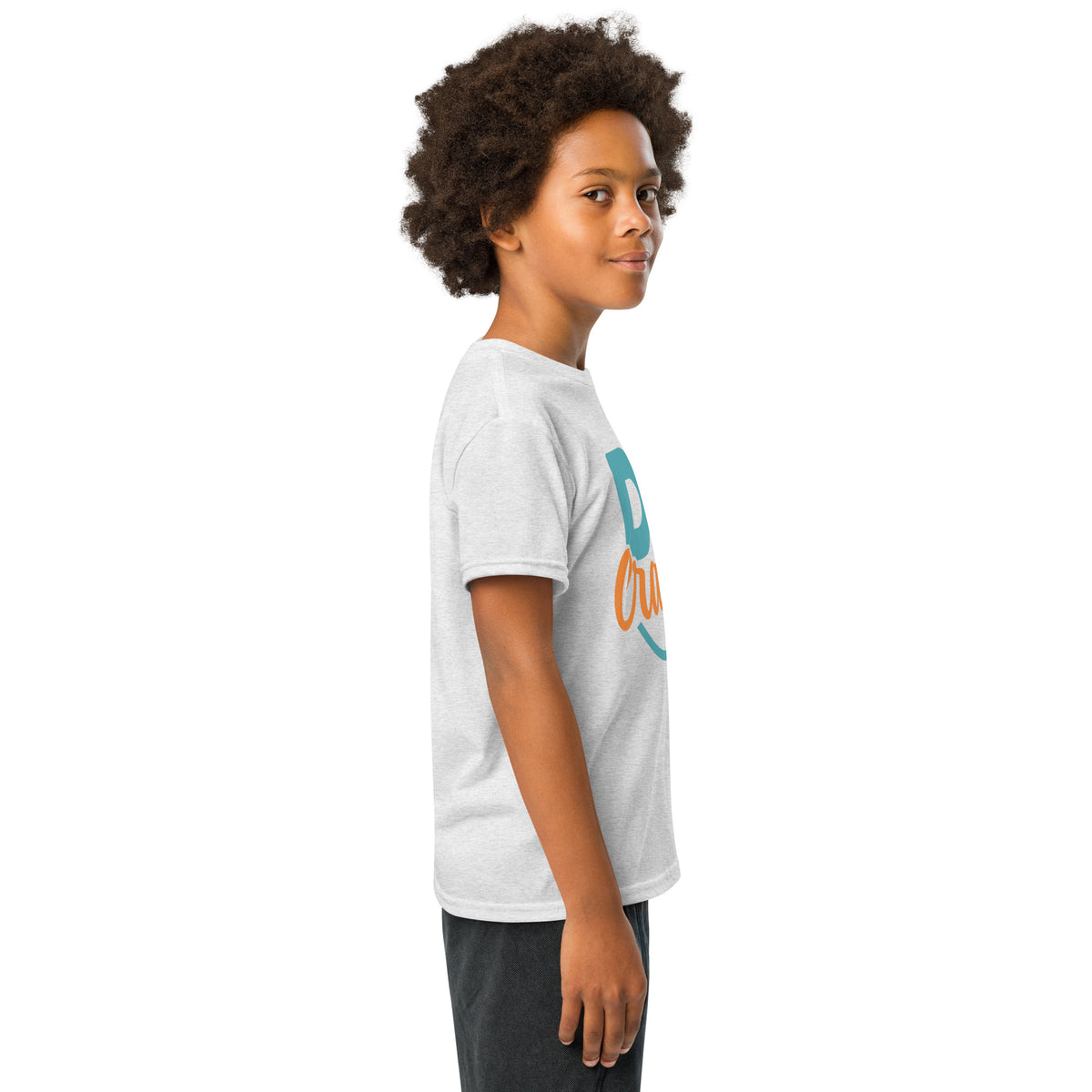 Youth t-shirt, Ash, right side view