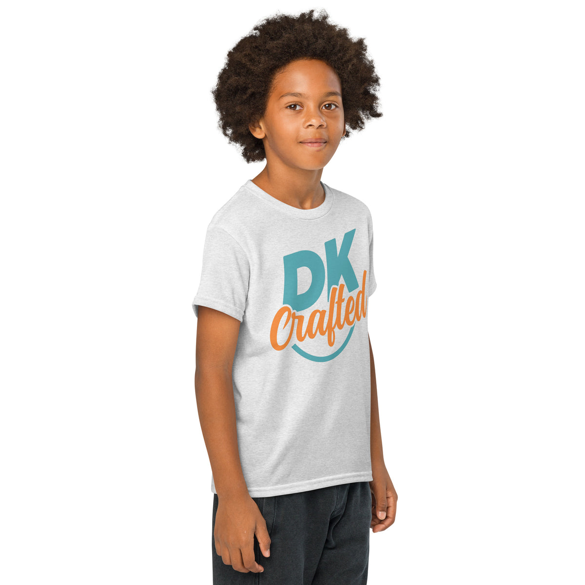 Youth t-shirt, Ash, right-front view