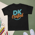 Youth t-shirt, Black, front view