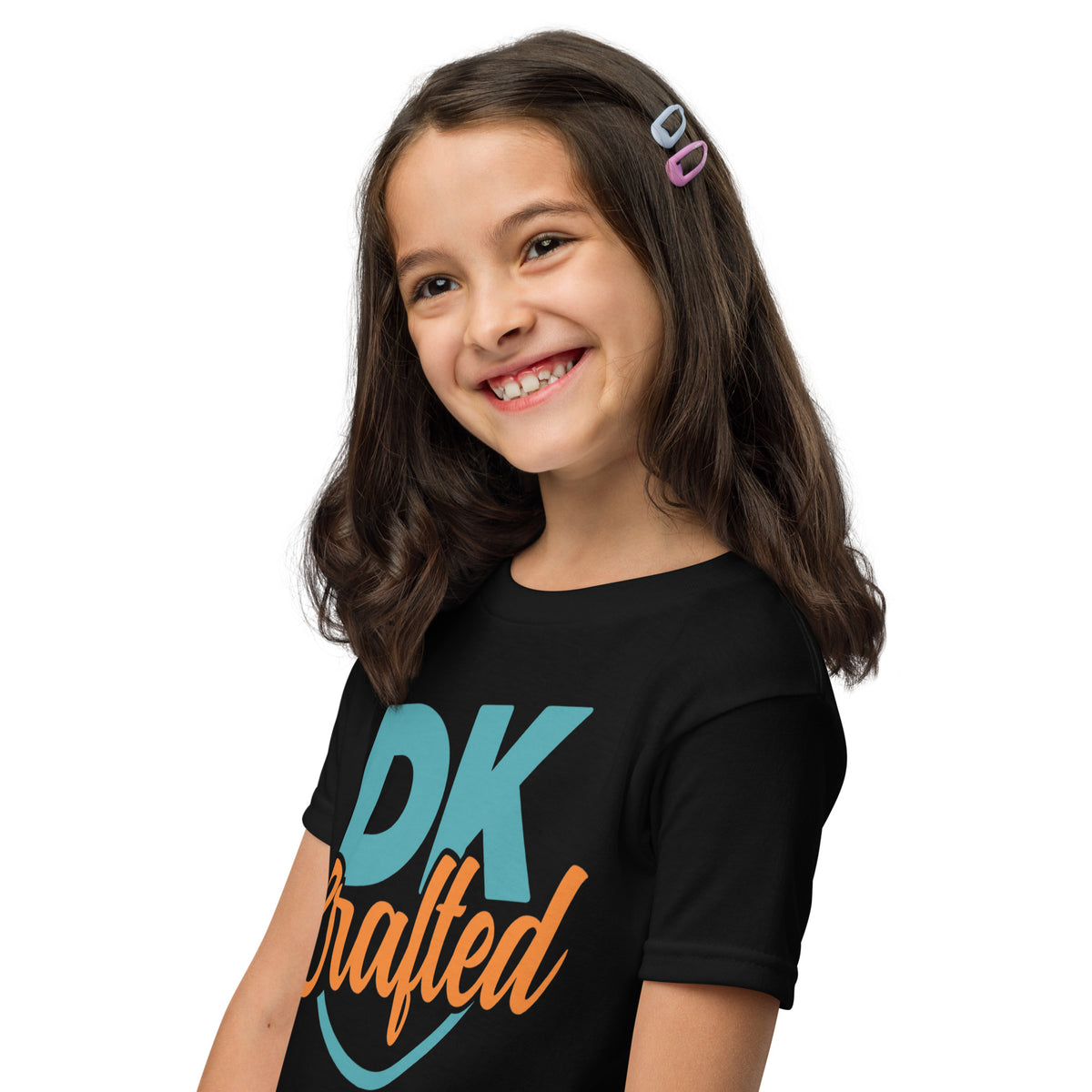 Youth t-shirt, Black, left-front view