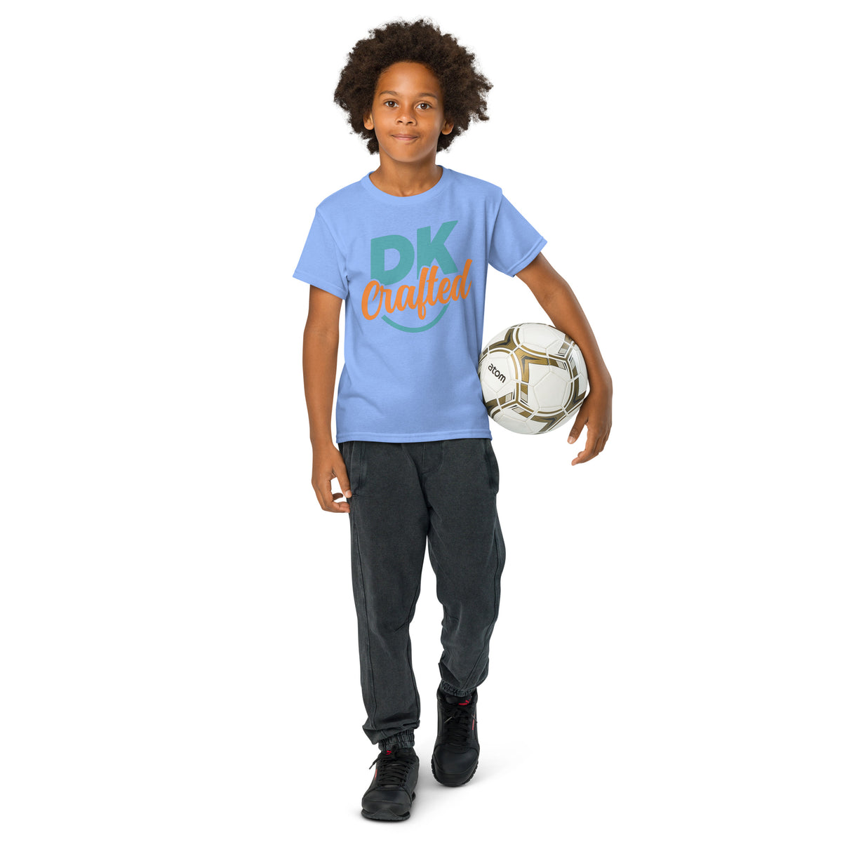 Youth t-shirt, Carolina Blue, front view