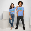 Youth t-shirt, Carolina Blue, front view