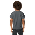 Youth t-shirt, Dark Heather, back view