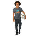 Youth t-shirt, Dark Heather, front view
