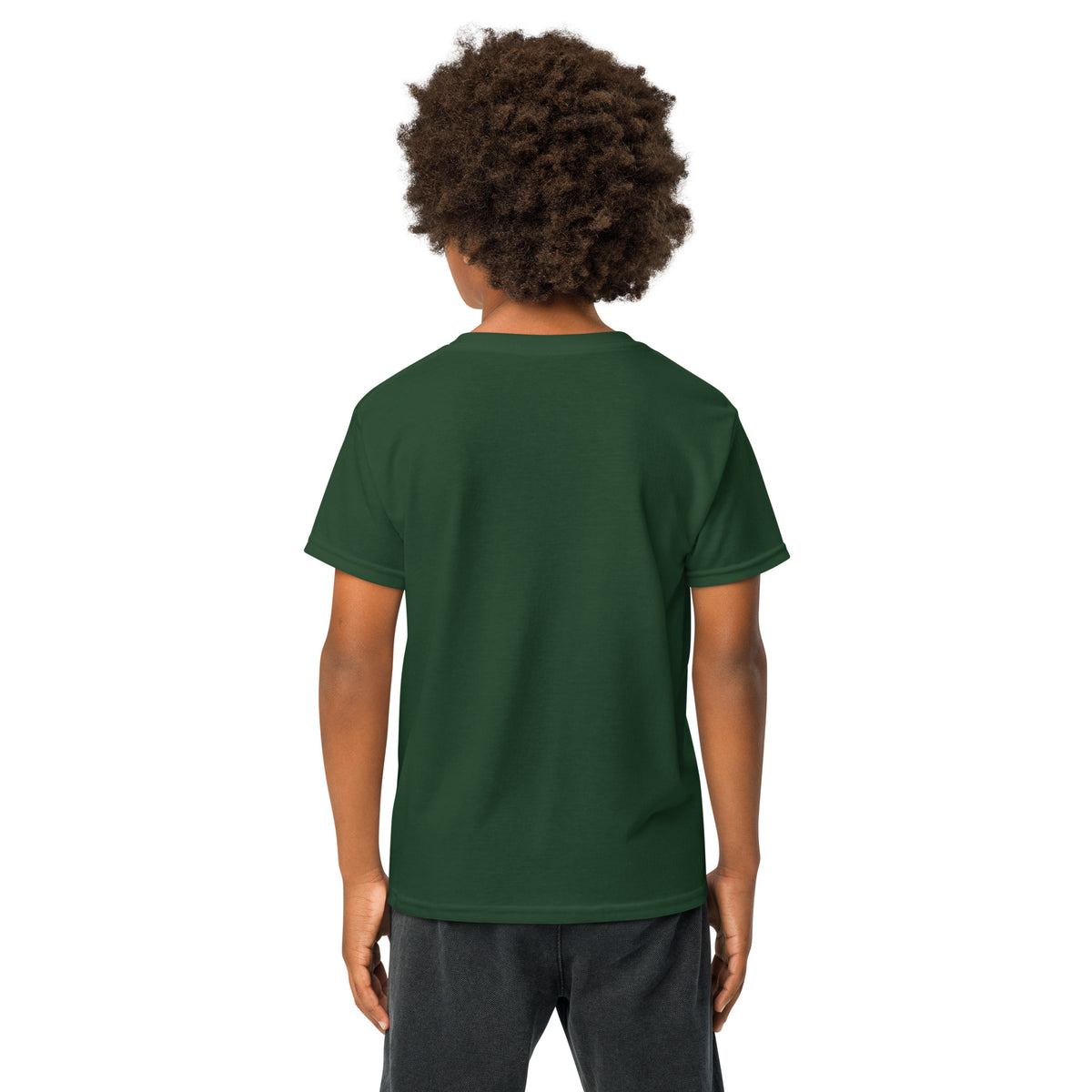 Youth t-shirt, Forest Green, back view