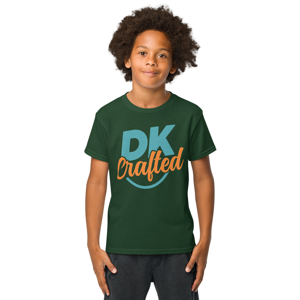 Youth t-shirt, Forest Green, front view