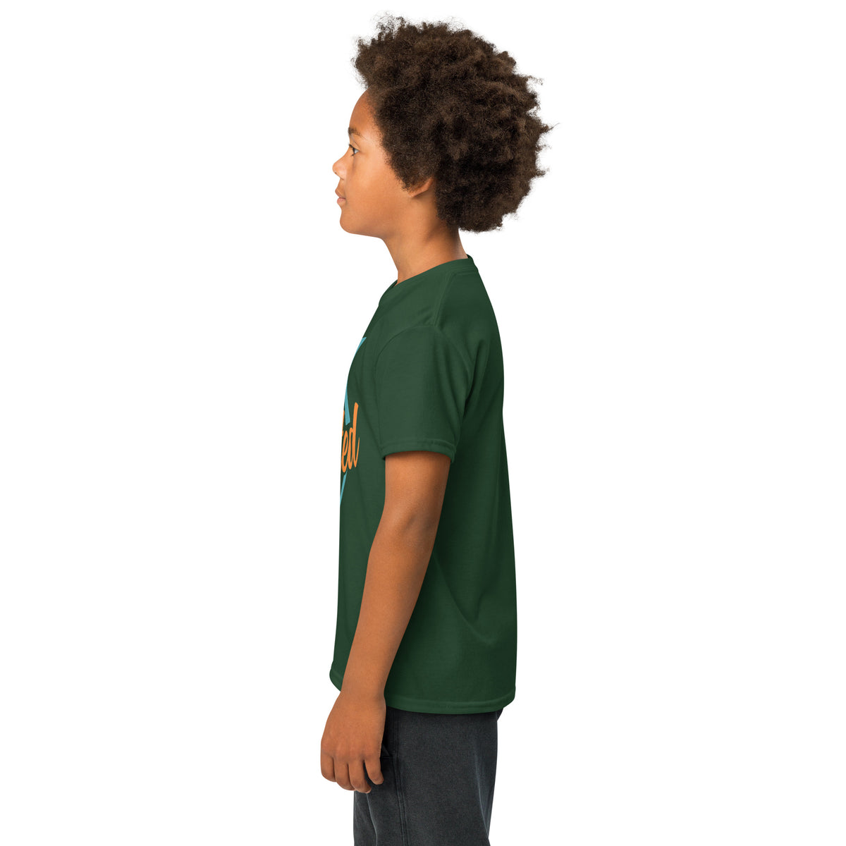 Youth t-shirt, Forest Green, left side view