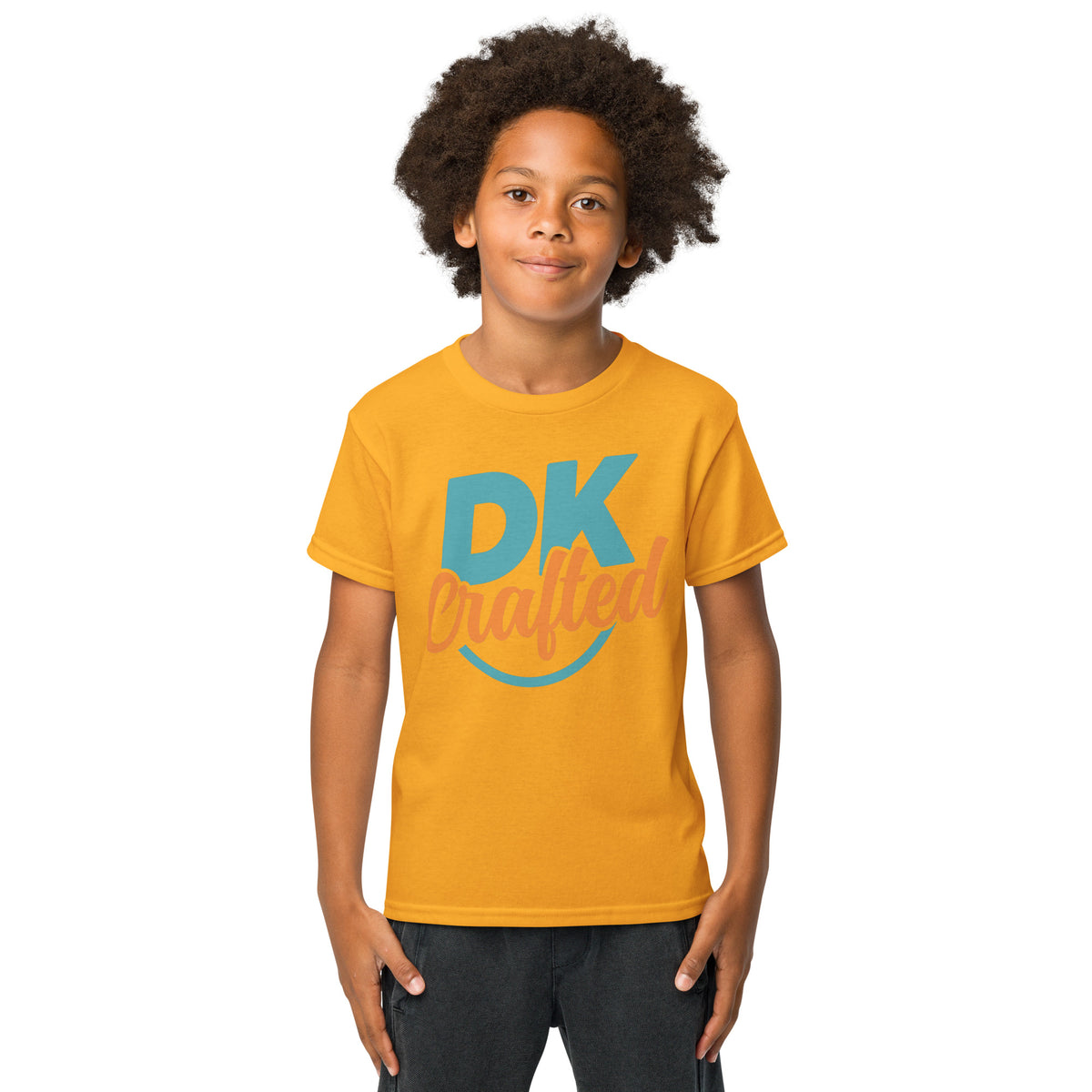 Youth t-shirt, Gold, front view