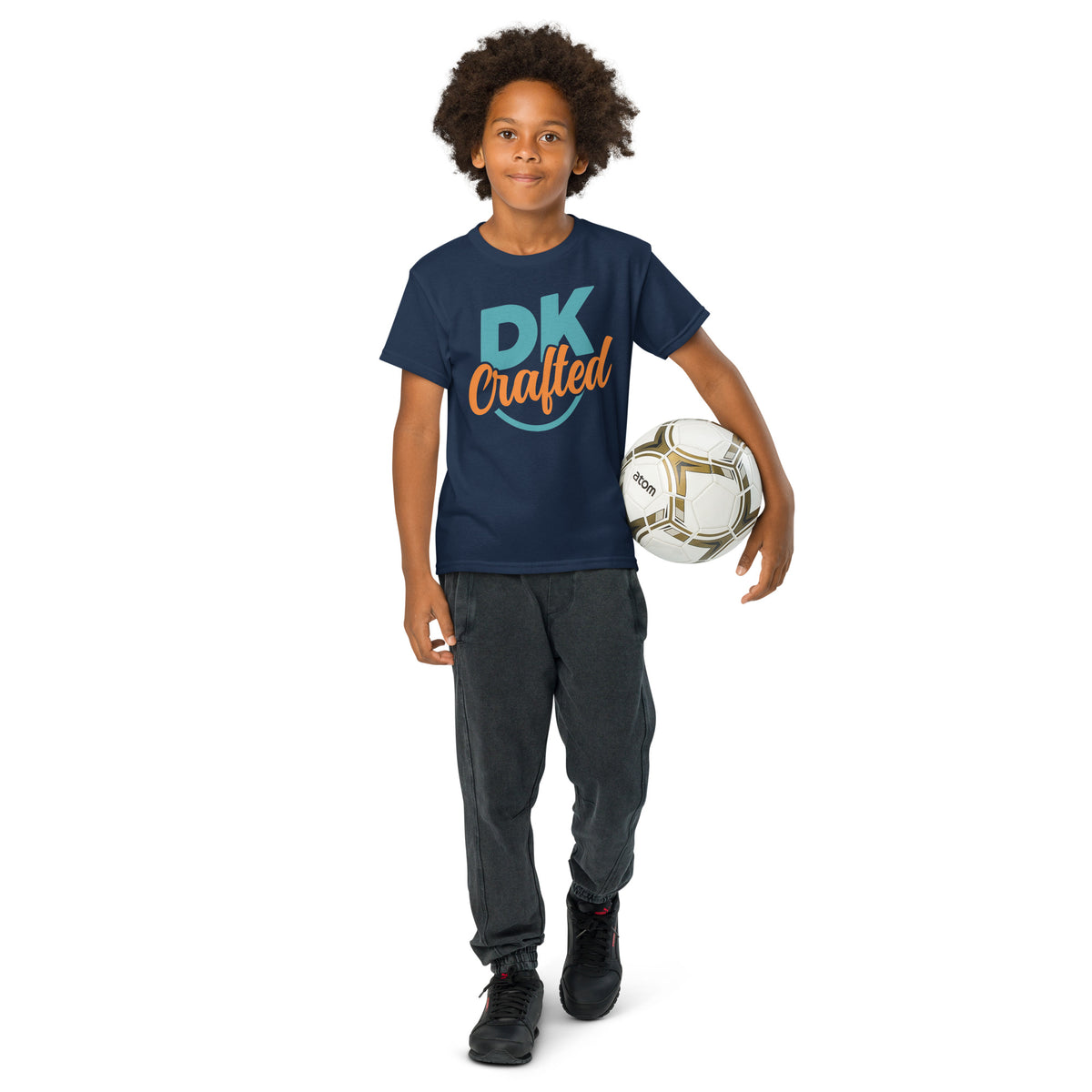 Youth t-shirt, Navy, front view