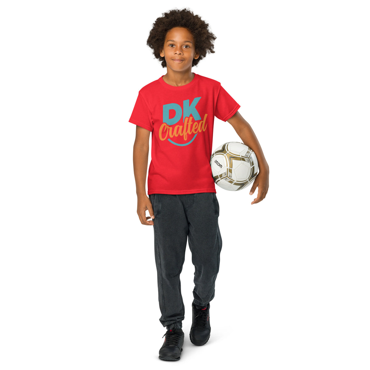Youth t-shirt, Red, front view