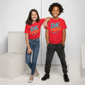 Youth t-shirt, Red, front view