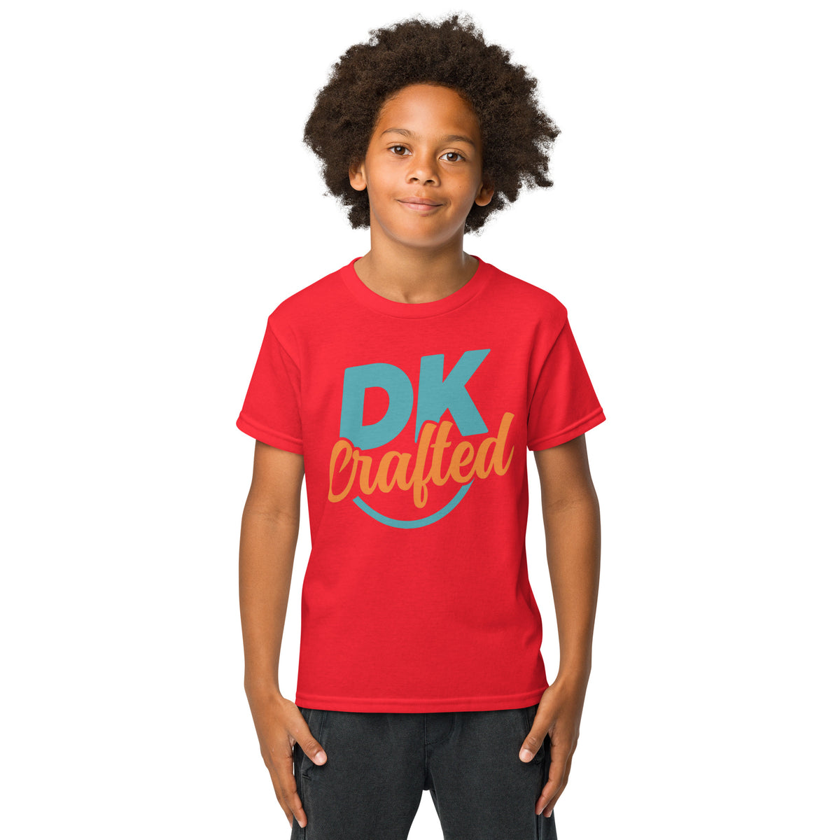 Youth t-shirt, Red, front view