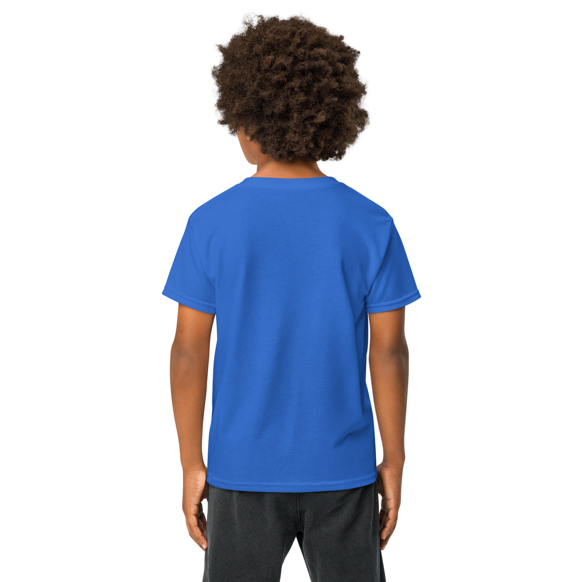 Youth t-shirt, Royal, back view