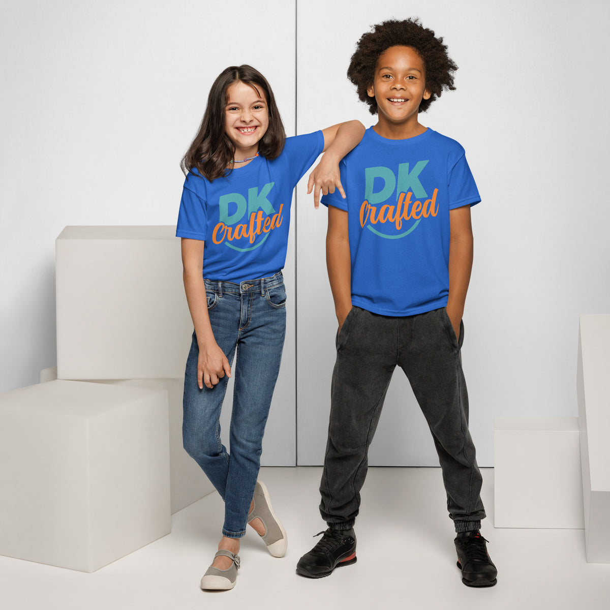 Youth t-shirt, Royal, front view