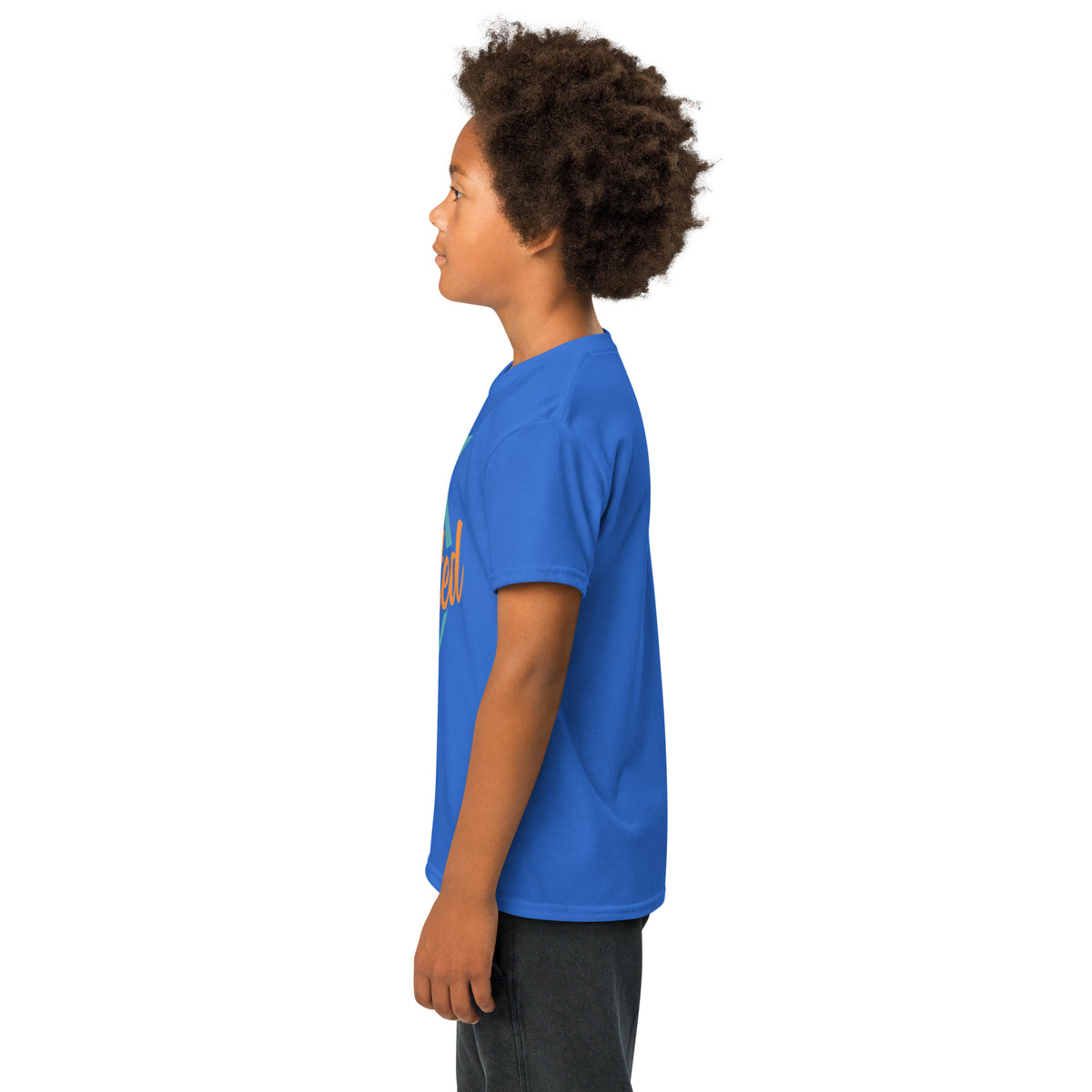 Youth t-shirt, Royal, left side view