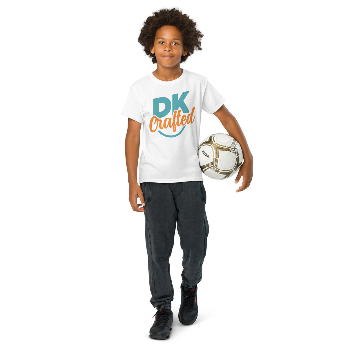 Youth t-shirt, White, front view