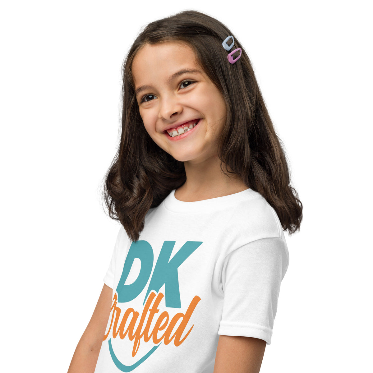 Youth t-shirt, White, left-front view