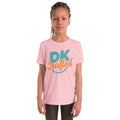Youth Short Sleeve T-Shirt, Pink, front view