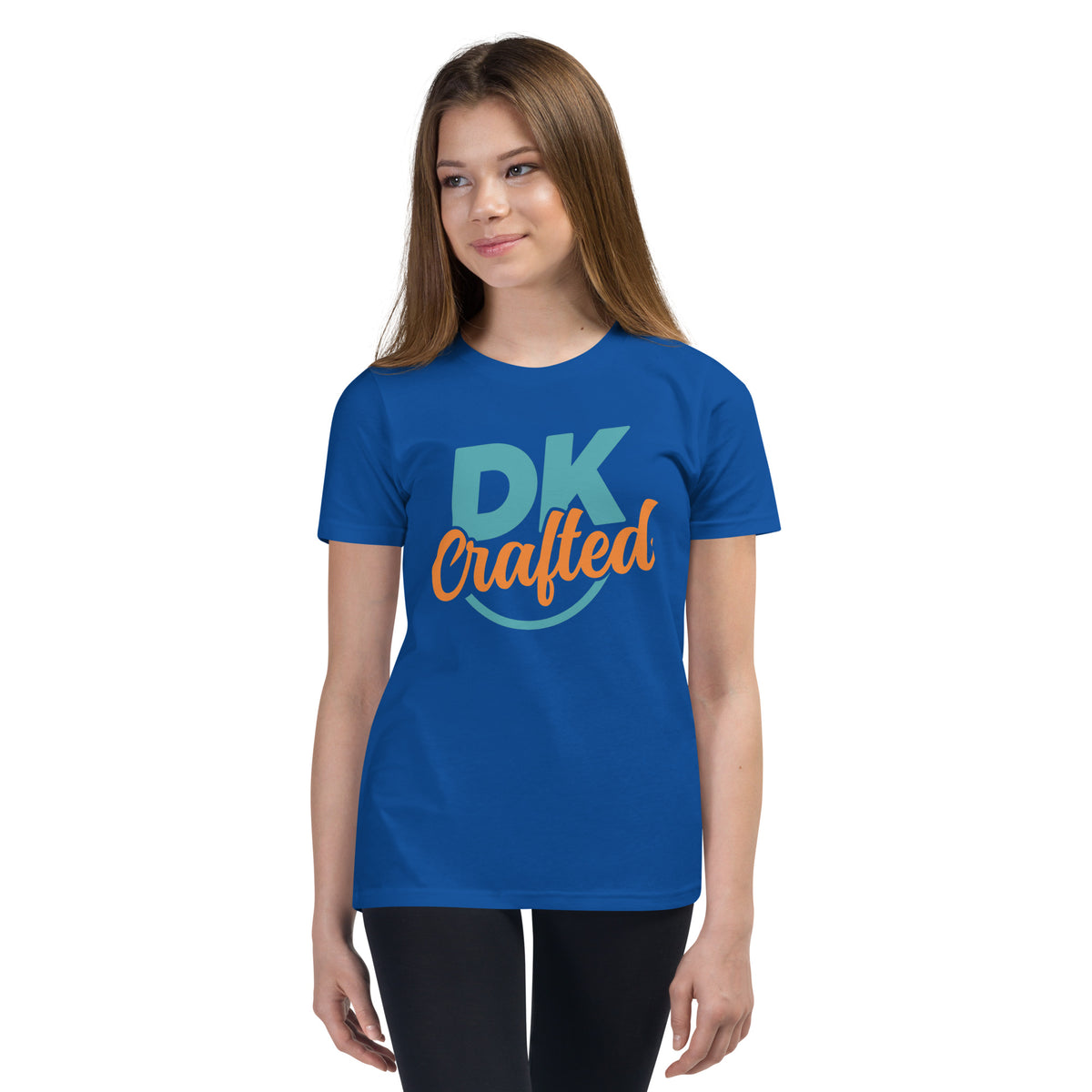 Youth Short Sleeve T-Shirt, True Royal, front view