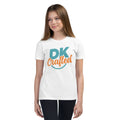 Youth Short Sleeve T-Shirt, White, front view